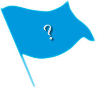 Blue Flag With Question Mark